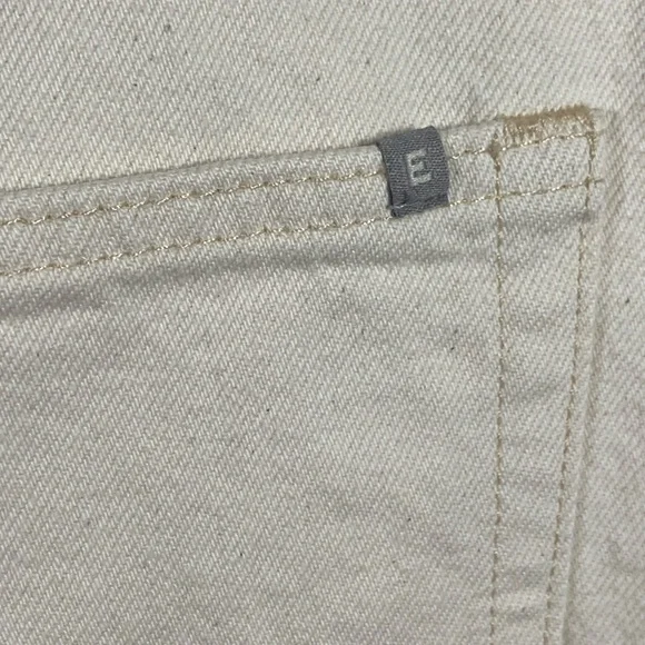 Everlane Womens Ecru Beige Jeans Size 32 The Rigid Slouch Organic Cotton EUC. - Picture 3 of 6